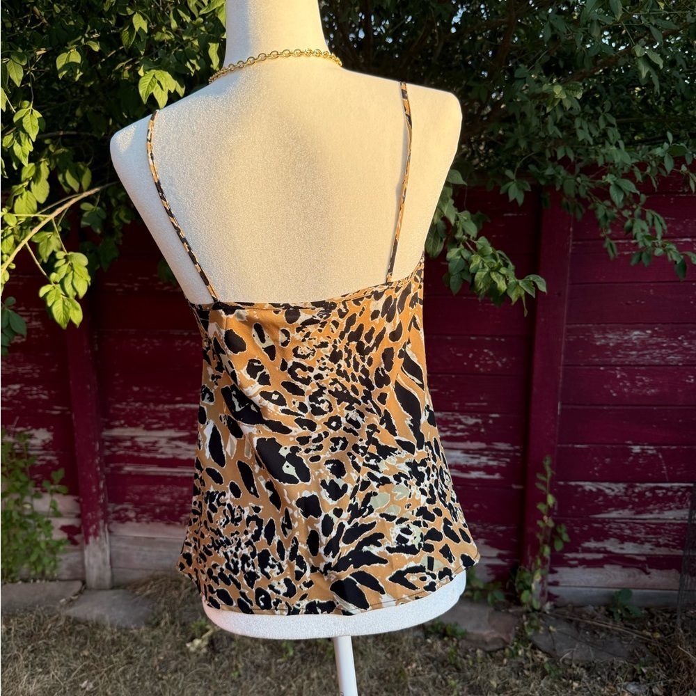 Topshop Black and Tan Animal Print Camisole - Picture 4 of 6